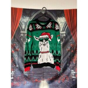 Ugly Christmas Sweater Knitted Men's Size Small Graphic All Around - Holliday's